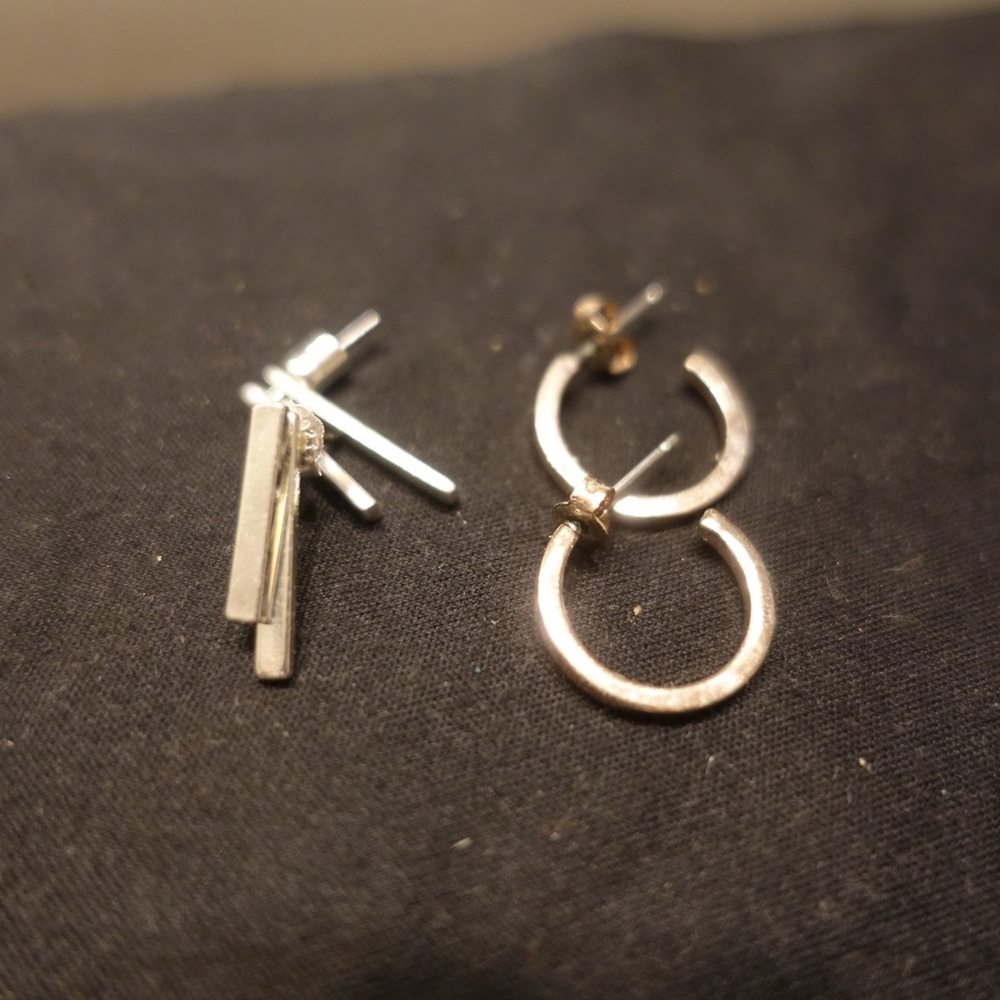 two pairs of cos earrings
